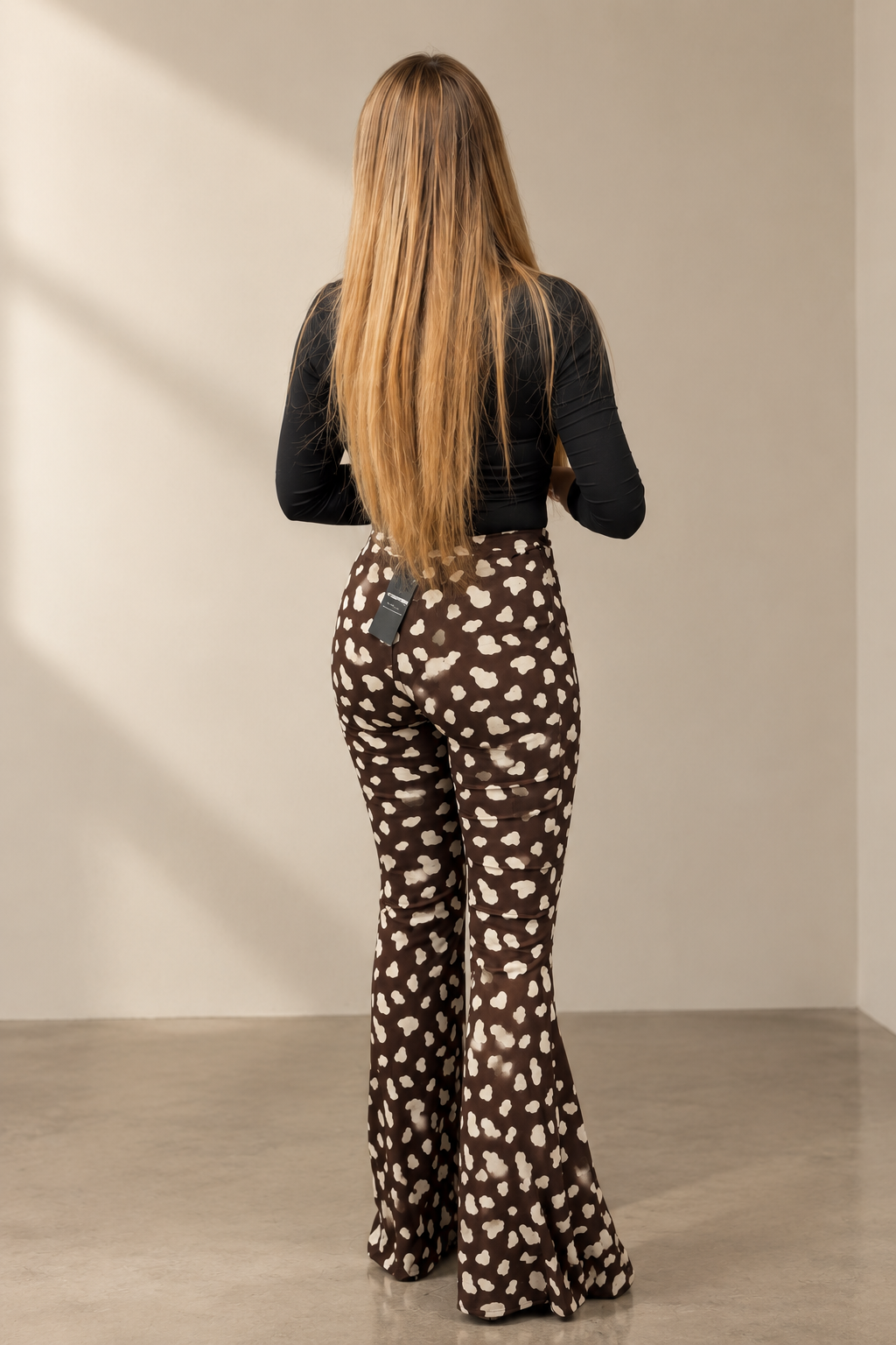 CALZA SOFT FLARE - MOKA PRINT