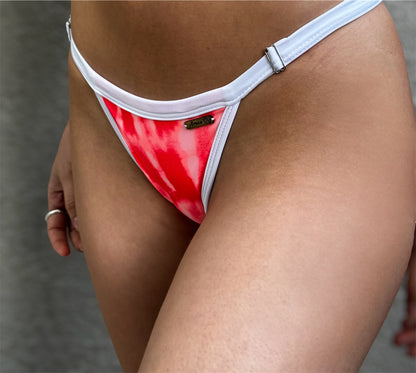 Bottom bikini Oasis red tie dye - vista trasera