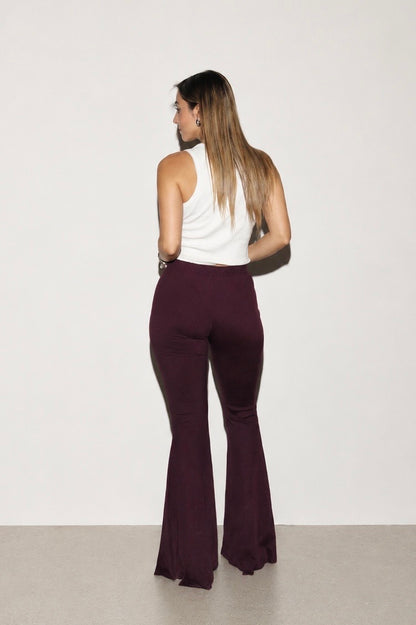Calza soft flare burdeo - vista lateral