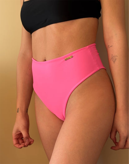 Bottom bikini tiro alto tanga fucsia - Areia Concepts