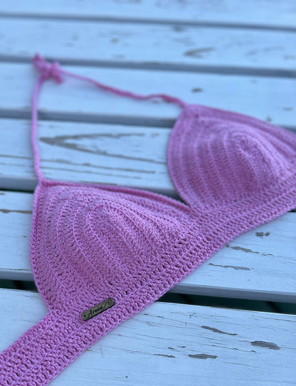 Top crochet rosa pastel - Areia Concepts